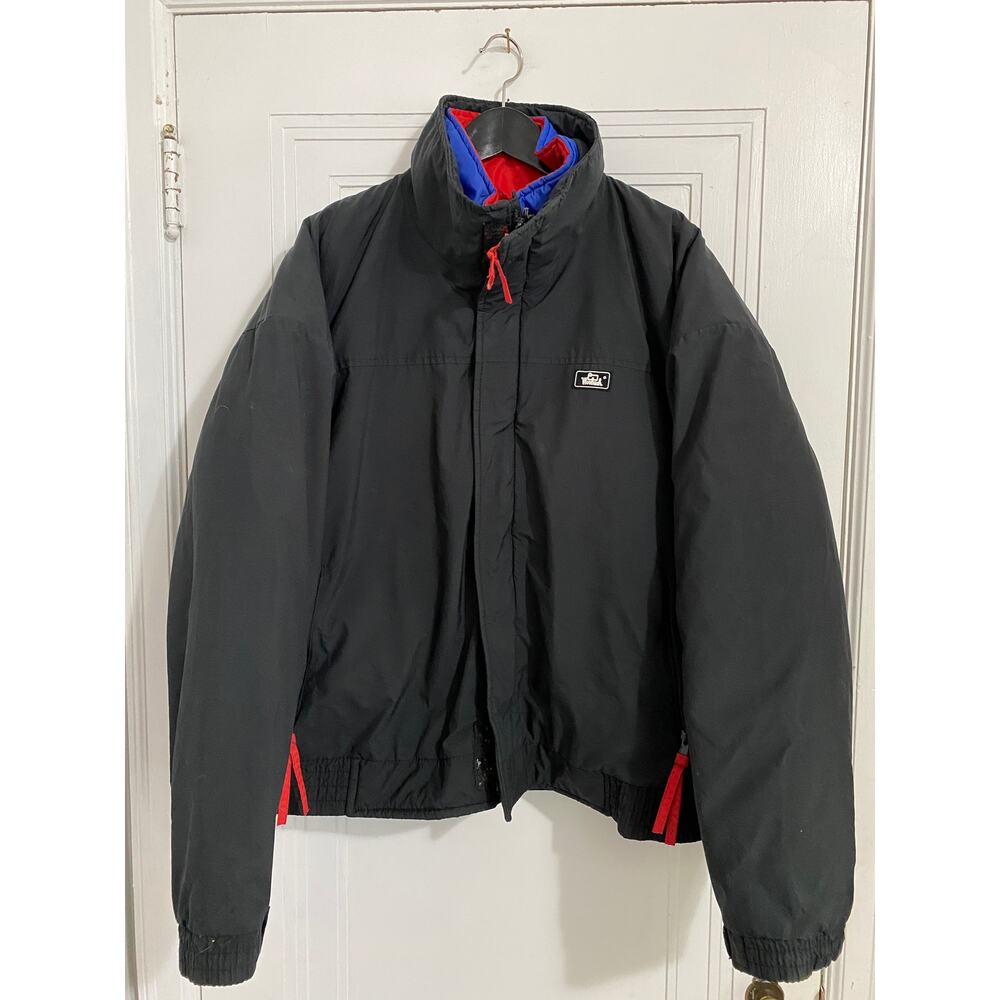 Woolrich Black Ski & Snowboard Jacket with Red & Blue Accents